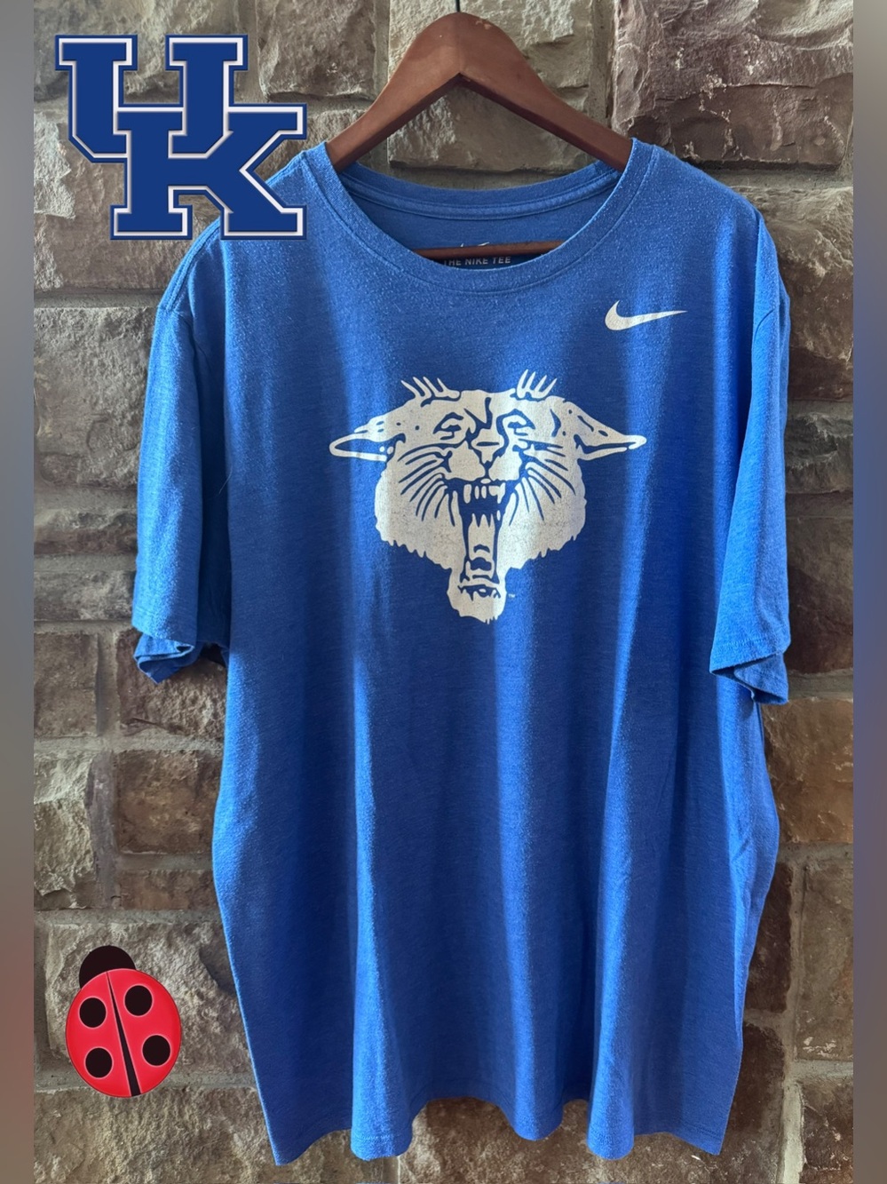 Nike Royal Blue Kentucky Wildcats Graphic Tee Classic Cat -XXL